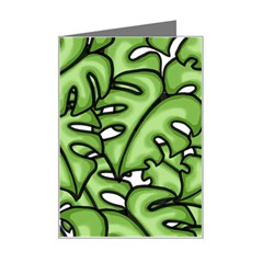 Leaves Nature Monstera Seamless Pattern Repeating Mini Greeting Card by Ravend