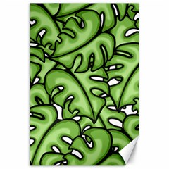 Leaves Nature Monstera Seamless Pattern Repeating Canvas 24  X 36  by Ravend