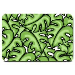 Leaves Nature Monstera Seamless Pattern Repeating Large Doormat by Ravend