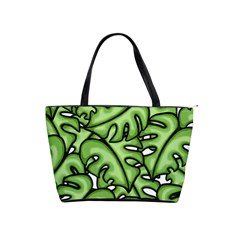 Leaves Nature Monstera Seamless Pattern Repeating Classic Shoulder Handbag by Ravend