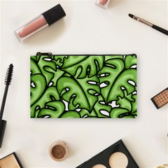 Leaves Nature Monstera Seamless Pattern Repeating Cosmetic Bag (small) by Ravend