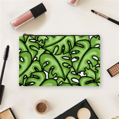 Leaves Nature Monstera Seamless Pattern Repeating Cosmetic Bag (medium) by Ravend