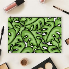 Leaves Nature Monstera Seamless Pattern Repeating Cosmetic Bag (large) by Ravend