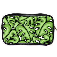 Leaves Nature Monstera Seamless Pattern Repeating Toiletries Bag (two Sides) by Ravend