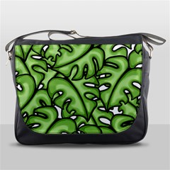 Leaves Nature Monstera Seamless Pattern Repeating Messenger Bag by Ravend