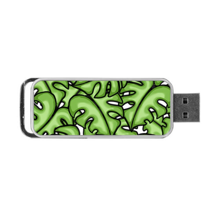 Leaves Nature Monstera Seamless Pattern Repeating Portable USB Flash (Two Sides)