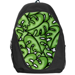 Leaves Nature Monstera Seamless Pattern Repeating Backpack Bag by Ravend