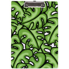 Leaves Nature Monstera Seamless Pattern Repeating A4 Acrylic Clipboard by Ravend