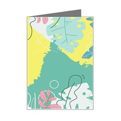 Plants Leaves Border Frame Wallpaper Background Mini Greeting Card by Ravend