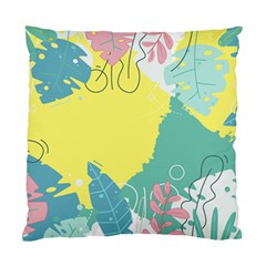 Plants Leaves Border Frame Wallpaper Background Standard Cushion Case (one Side) by Ravend