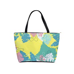 Plants Leaves Border Frame Wallpaper Background Classic Shoulder Handbag by Ravend