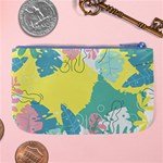 Plants Leaves Border Frame Wallpaper Background Large Coin Purse Back