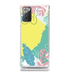 Plants Leaves Border Frame Wallpaper Background Samsung Galaxy Note 20 TPU UV Case Front