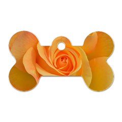 Flower Plant Rose Nature Garden Orange Macro Dog Tag Bone (two Sides) by Ravend