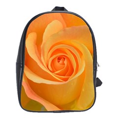 Flower Plant Rose Nature Garden Orange Macro School Bag (large) by Ravend