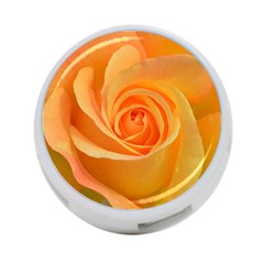 Flower Plant Rose Nature Garden Orange Macro 4-port Usb Hub (one Side) by Ravend