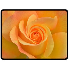 Flower Plant Rose Nature Garden Orange Macro One Side Fleece Blanket (large) by Ravend