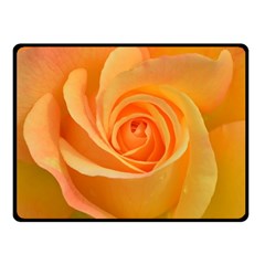 Flower Plant Rose Nature Garden Orange Macro One Side Fleece Blanket (small) by Ravend