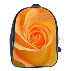 Flower Plant Rose Nature Garden Orange Macro School Bag (xl) by Ravend