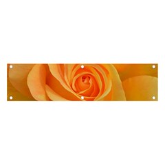 Flower Plant Rose Nature Garden Orange Macro Banner And Sign 4  X 1  by Ravend