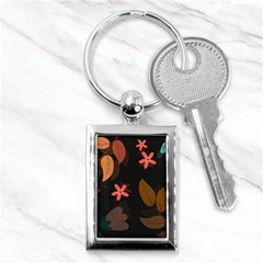 Flowers Leaves Background Floral Plants Foliage Key Chain (rectangle) by Ravend