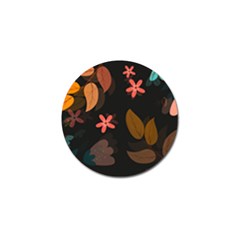 Flowers Leaves Background Floral Plants Foliage Golf Ball Marker by Ravend