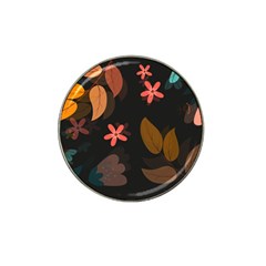 Flowers Leaves Background Floral Plants Foliage Hat Clip Ball Marker (4 Pack) by Ravend