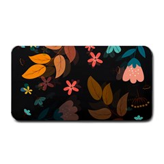 Flowers Leaves Background Floral Plants Foliage Medium Bar Mat by Ravend