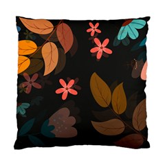 Flowers Leaves Background Floral Plants Foliage Standard Cushion Case (one Side) by Ravend