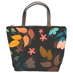 Flowers Leaves Background Floral Plants Foliage Bucket Bag Front