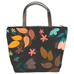 Flowers Leaves Background Floral Plants Foliage Bucket Bag Back