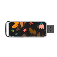 Flowers Leaves Background Floral Plants Foliage Portable Usb Flash (two Sides) by Ravend