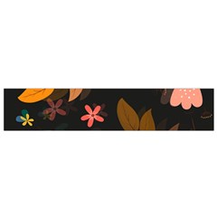 Flowers Leaves Background Floral Plants Foliage Small Premium Plush Fleece Scarf by Ravend