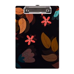 Flowers Leaves Background Floral Plants Foliage A5 Acrylic Clipboard