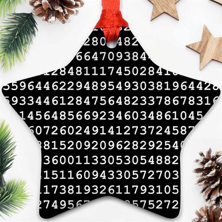 Pi Circle Diameter Circumference Ratio Radius Ornament (Star)