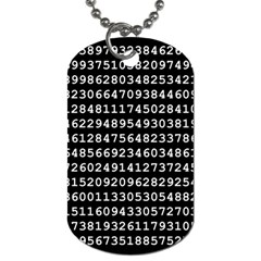 Pi Circle Diameter Circumference Ratio Radius Dog Tag (one Side) by Ravend