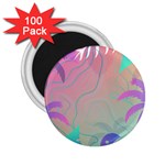 Palm Trees Leaves Plants Tropical Wreath 2.25  Magnets (100 pack)  Front