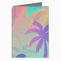 Palm Trees Leaves Plants Tropical Wreath Greeting Cards (pkg Of 8) by Ravend