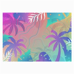 Palm Trees Leaves Plants Tropical Wreath Large Glasses Cloth (2 Sides) by Ravend