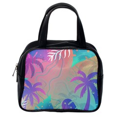 Palm Trees Leaves Plants Tropical Wreath Classic Handbag (one Side) by Ravend