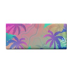 Palm Trees Leaves Plants Tropical Wreath Hand Towel by Ravend