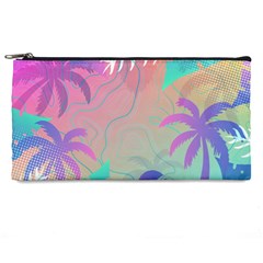 Palm Trees Leaves Plants Tropical Wreath Pencil Case by Ravend