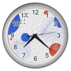 Computer Network Technology Digital Science Fiction Wall Clock (silver) by Ravend