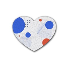 Computer Network Technology Digital Science Fiction Rubber Coaster (heart) by Ravend