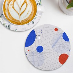 Computer Network Technology Digital Science Fiction Uv Print Round Tile Coaster by Ravend