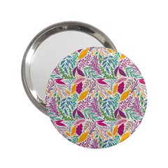 Leaves Colorful Leaves Seamless Design Leaf 2 25  Handbag Mirrors by Ravend