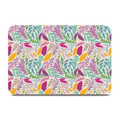 Leaves Colorful Leaves Seamless Design Leaf Plate Mats by Ravend