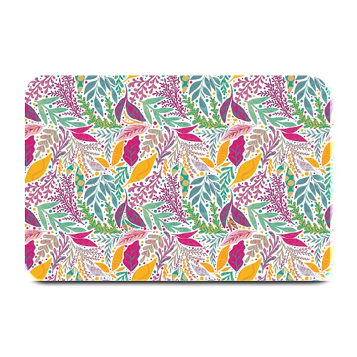 Leaves Colorful Leaves Seamless Design Leaf Plate Mats