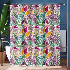 Leaves Colorful Leaves Seamless Design Leaf Shower Curtain 60  X 72  (medium)  by Ravend