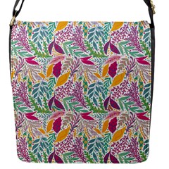 Leaves Colorful Leaves Seamless Design Leaf Flap Closure Messenger Bag (s) by Ravend